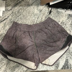 Grey lululemon hotty hot long shorts